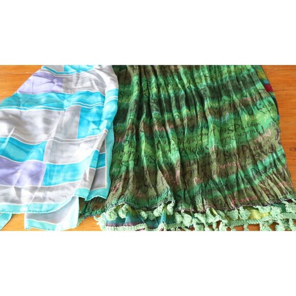 12 Vintage Scarves Scarf Vera Silk Rayon Instant Collection Lot G - Picture 3 of 5
